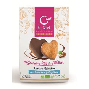 Bio Soleil Coeurs Noisette Chocolat Lait 180G