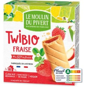 Le Moulin du Pivert Twibio Fourré à la Fraise 150G