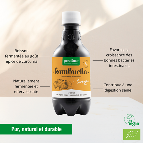 Purasana Kombucha Curcuma 330Ml – Image 2