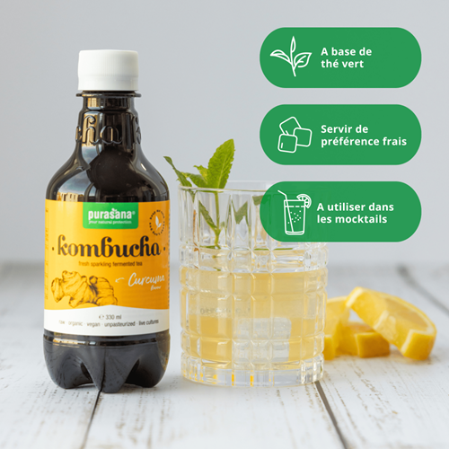 Purasana Kombucha Curcuma 330Ml – Image 3