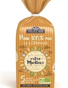 FeliciMie Pain Végétal 100% Mie 5 Céréales 300G