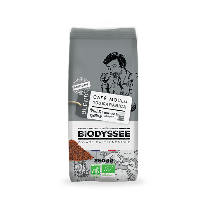 Biodyssée 100% Arabica Moulu – Medium 250G