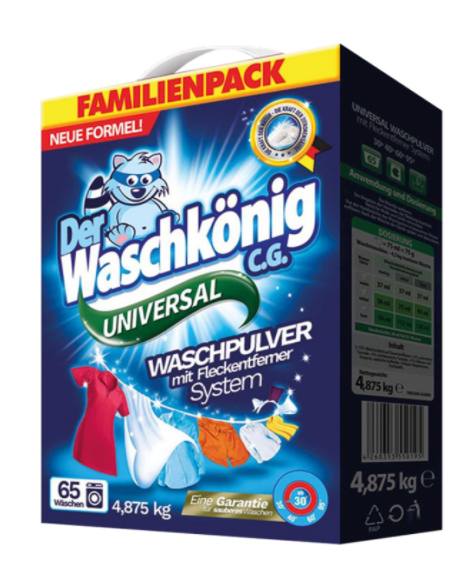 Détergent Lessive en poudre Universal Der Waschkönig CG 4,875 kg (65 Lavages)