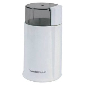 Moulin à Café blanc Techwood. Capacité 50g. Lame en inox. 160W
