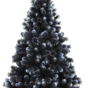 Sapin de Noël Noir Effet Floquée Artificiel 1m