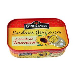 Sardines Sardines Généreuses à l&rsquo;Huile de Tournesol Connétable 140 g