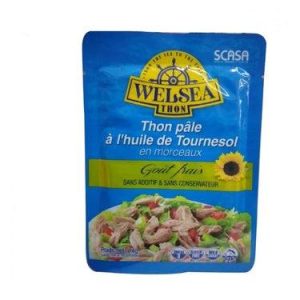 Thon Pâle à l&rsquo;Huile De Tournesol en Morceaux Welsea Sachet 74 g