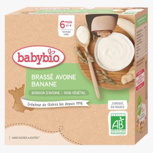 Babybio Brassé Végétal Avoine Banane 4x85G