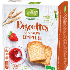 Le Moulin du Pivert Biscottes à la Farine Complète 270G