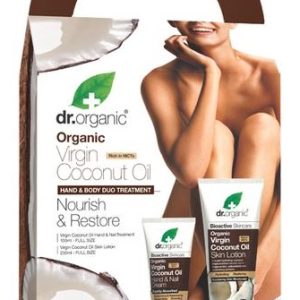 Dr Organic Coffret Nourrissant et Hydratant à l’Huile de Noix de Coco Vierge