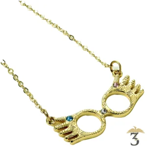 Collier lunettes de luna lorgnospectres doré