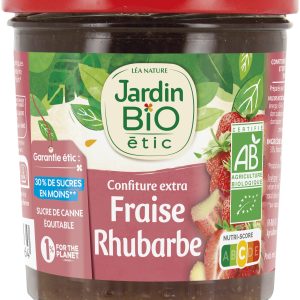 Jardin Bio Confiture Rhubarbe Fraise 320G