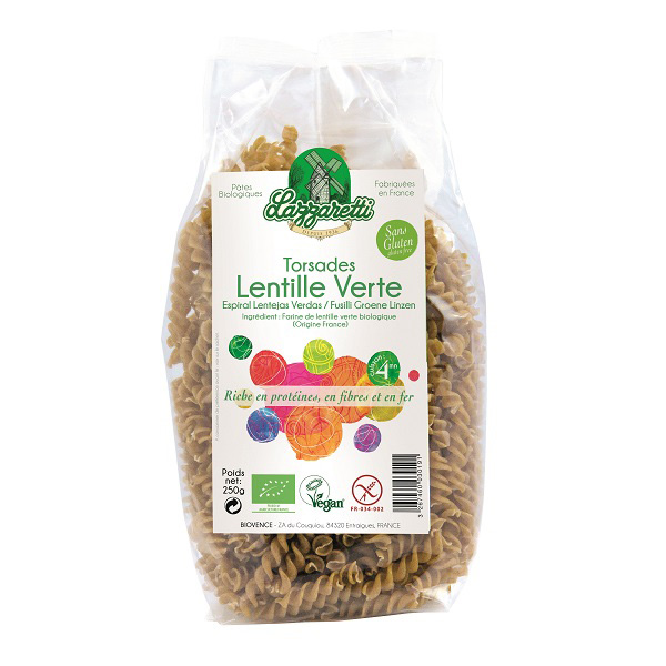 Lazzaretti Torsades Lentille Verte 250G