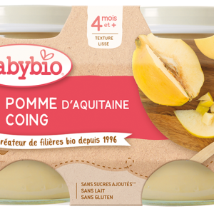 Babybio Pomme d’Aquitaine Coing 2X130G