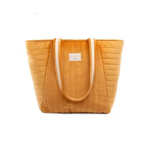 Nobodinoz Sac à langer savanna velour – farniente yellow